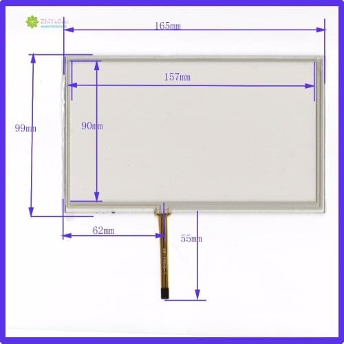 ZhiYuSun 165mm*99mm 7inch resistance screen for GPS Car cable is left touch sensor 165*99 the lines from the left 62mm