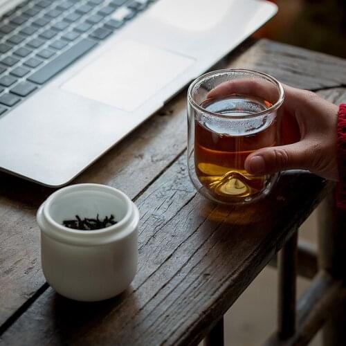 Tea Cup Filter Glass Tea Cup Kung Fu Tea Set with Cover Glass Office Transparent Home Tea Drinking Cup Easy to Carry Gift Pack