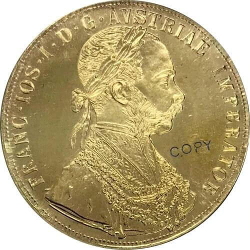 1903 Austria Habsburg 4 Ducats Franz Joseph I Gold Coin Brass Collectibles Copy Coin
