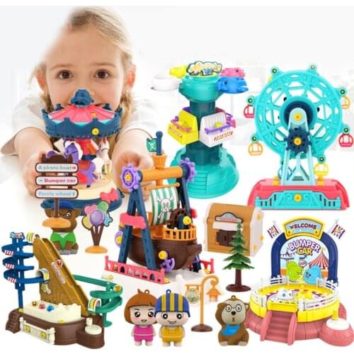 1Set 7 Style Available Disassemble DIY Montessori Block Interactive Education Toy Assembly Block Sensory Amusement Park Block