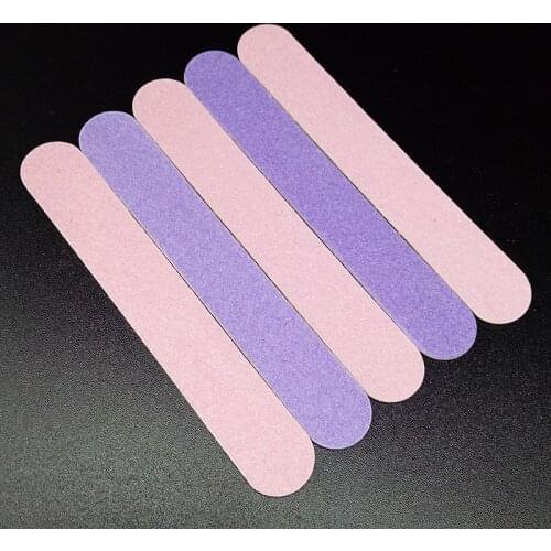 Promotion 100pcs/lot Pink&Purple Double Color 85mm Nail Files Wood Nail File Disposable Manicure Tools For Nail