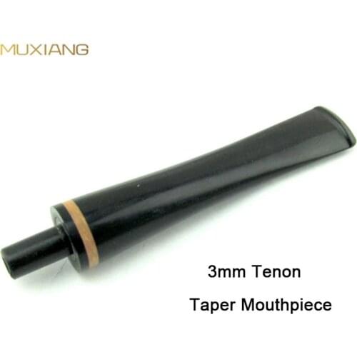 MUXIANG New Smoking Pipe Mouthpiece Briar Decoration Ring Bit Straight Tapered Mouthpiece 3mm Tenon Metal Filter Suitable be0028