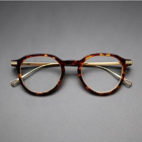 Japan Luxury Brand Acetate Eyeglasses Frame Men Vintage Optical Myopia Prescription Titanium Glasses Frame Women 2021 Eyewear