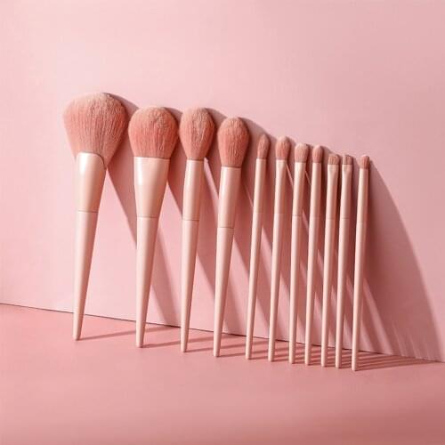 10pcs Powder Foundation Makeup Brush Kit Tools Eyelash Makeup Brushes Set Tools Blending Makeup Brushes Powder Foundation 2020