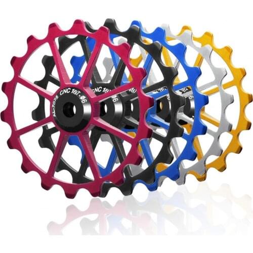 Bike 18T Aluminum Alloy High Hardness Rear Derailleur Guide Wheel Pulley Roller Hardness Rear Derailleur Guide Wheel Pulley Roll