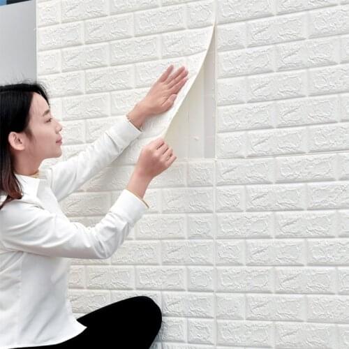 70x77/30cm PE Foam Wall Stickers Living Room Bed room Wall Covering DIY Self adhesive Brick Wallpaper for Wall Waterproof