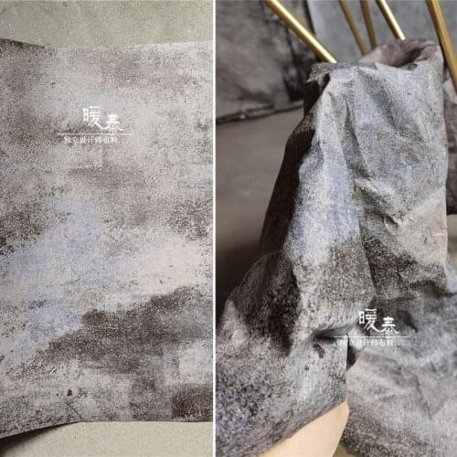 New Gray Retro Paper Sence Fabric Stiff DIY Modelling Design Patches Crafts Background Decor Creative Clothing Designer Fabric