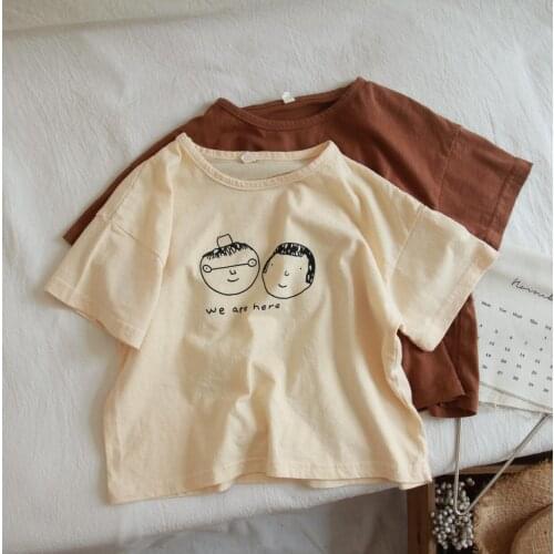 2021 new arrival girls boys summer short sleeve casual cotton kids t-shirt