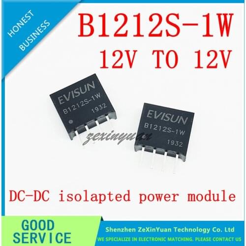 1PCS B1212S-1W 2 DC-DC Power Supply Module Input 12V Dual Output 12 New Original