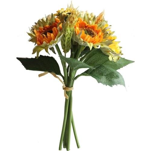 Sunflower Bundle of Imitation Flowers Silk Flower Wedding Home Decoration artificial plants thanksgiving garden decoration