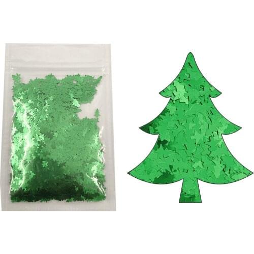 PrettyG 1 Box Christmas Tree Glitter Sequins for Resin DIY Making Art Craft Nail Makeup Decoration Accessories