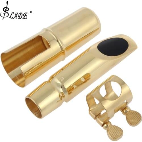 Slade Professional Gold Plated Metal Saxophone Mouthpiece 8 for Jazz Alto