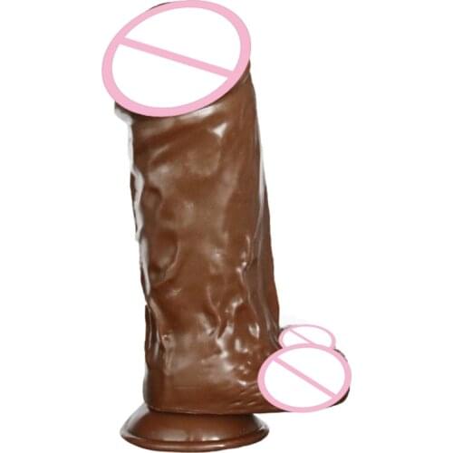 27*8.5CM Big Dildos Soft Realistic Dildo Huge Penis Sucker Adult Toy For Woman Anal Vaginal Dilator Female Masturbation Sex Shop