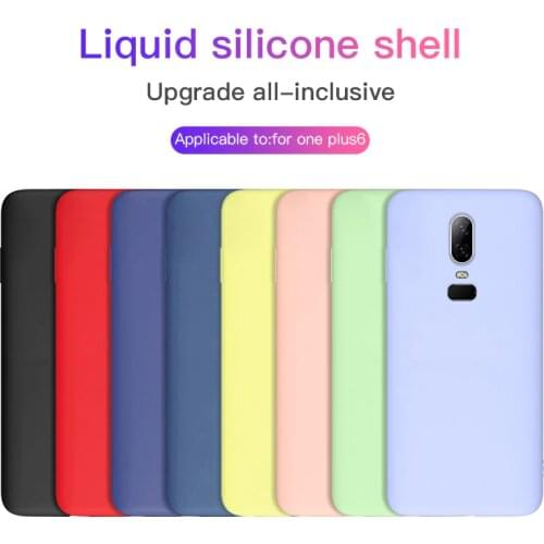 Luxury Liquid Silicone Phone Case For Oneplus 7 7Pro 6 6T 5 5T Original Silky Soft Protection Cover For One plus 6 T Coque Funda