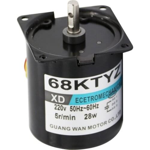 68KTYZ 68-KTYZ 28W AC 220V Permanent Magnet Synchronous Gear Motor 1 RPM 2.5RPM 5RPM 10RPM 15RPM 20RPM 30RPM 50RPM small motor
