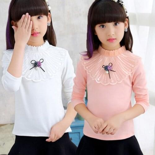 Girls Tops 2020 Autumn Baby Girl Clothes School Girls Tops Cotton Childrens Shirts Fashion Baby Girl Long Sleeve Shirts