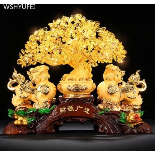 Creativity Resin Feng Shui Ornaments Housewarming Opening Auspicious Gift Home TV Cabinet Desktop Lucky Money Decoration