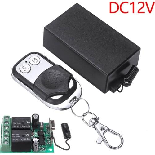 DC12V 2 Channel Universal Wireless RF Remote Control Switch Light Receiver Transceiver 315MHz For Electric Garage Door Accessory