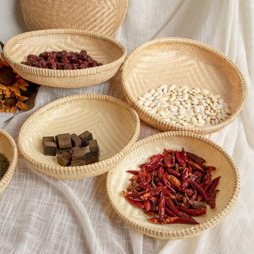 Vietnam Bamboo Weaving Accept Basket Vegetables Fruits Basket Originality Fruits Disc Drying Bamboo Sieve Wash Rice Wash Food