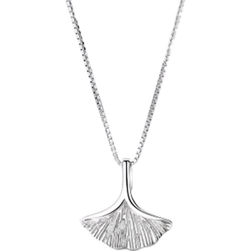 YSH New 100% 925 Sterling Silver luxury Ginkgo Leaf Pendant Clavicle Necklace 2020 Woman Fashion DIY Jewelry Gifts Free Shipping