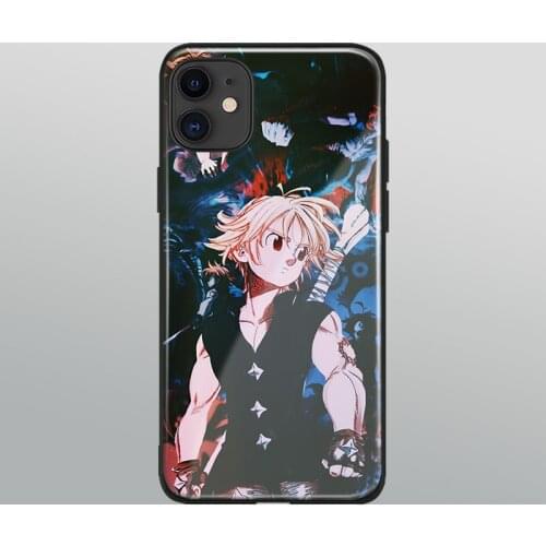 Nanatsu no taizai meliodas Tempered Glass Soft Silicone For iPhone SE 6s 7 8 Plus X XR XS 11 Pro Max Phone Case Cover Shell