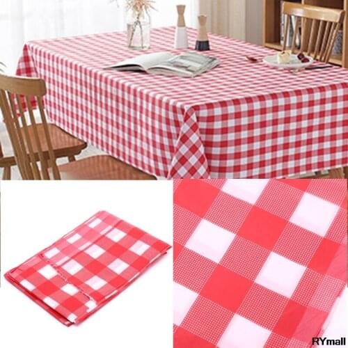 Hot 1PC Disposable Checkered Tablecloth Polypropylene Fiber Tablecloth Party Weddings Outdoor Picnic BBQ Table Cover 180*180cm