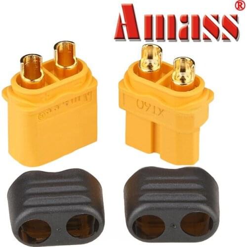 10PCS Amass XT60+ Plug Connector With Sheath Housing 5 Male 5 Female (5 Pair ) for RC models RC Boats