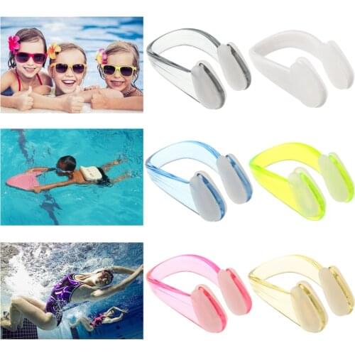 4 PCs Soft Silicone Swimming Nose Clip Earplug Suit Swim Small Size for Adult Children Waterproof Nose Clip 6 Colors