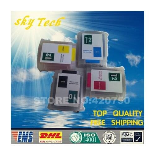 4PK Empty Refillable ink cartridge suit for HP10 HP12 ,Suit for Business Inkjet 3000 3000n 3000dtn etc , with ARC chips