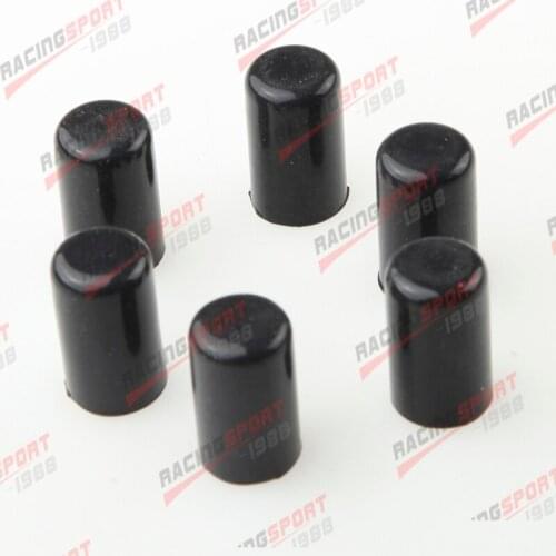 6pcs 12mm Silicone Blanking Cap Intake Vacuum Hose End Bung Plug Silicon Cap