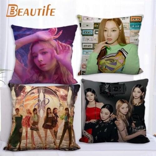 Custom Aespa HOT KPOP Pillowcase 45X45cm Wedding Decorative Eco-Friendly Cotton Linen Fabric Pillow Case