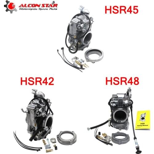 Alconstar Mikuni Standard Finish Carburetor HSR42/45/48 42mm 45mm 48mm Flatslide Carb For Harley FLH Sportster Dyna Softail