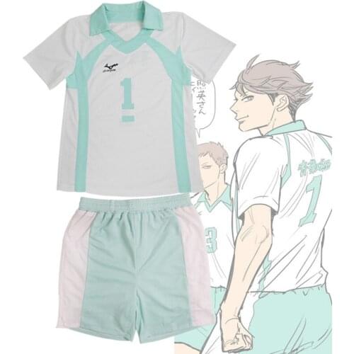 Anime Haikyuu!! Aoba Johsai VBC High School Cosplay Oikawa Tooru Volley ball Club Jersey Cosplay Costume Uniform Sportwear