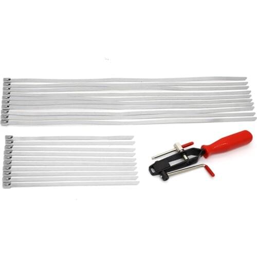 Auto/ATV CV Joint Banding Boot Axle Clamp Tool with 20 Band Clamps Rubber Handle for Car Motorbike Repair Install Tools