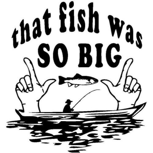 15*13.9cm Fish For Auto Car Bumper Window Vinyl Decal Fashion Personality Creativity Car Sticker Decals Decor