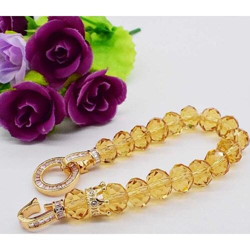 Free shipping Jewelry natural 5*8mm white pink Purple black Faceted bracelet 7.5-8inch micro inlay zircon crystal