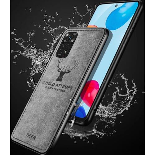 Deer Pattern Case For Xiaomi Redmi Note 10 Pro 5G 10S Fabric Cloth Phone Cover For Poco M3 X3 Pro GT NFC 5G Shockpoof Fundas