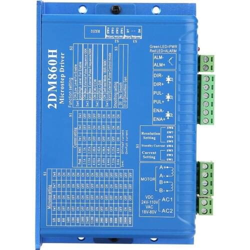 CNC 2DM860H Digital Stepper Motor Driver Two Phase Stepper Motor Driver Microstep Controller low noise Stepper Motor Controller