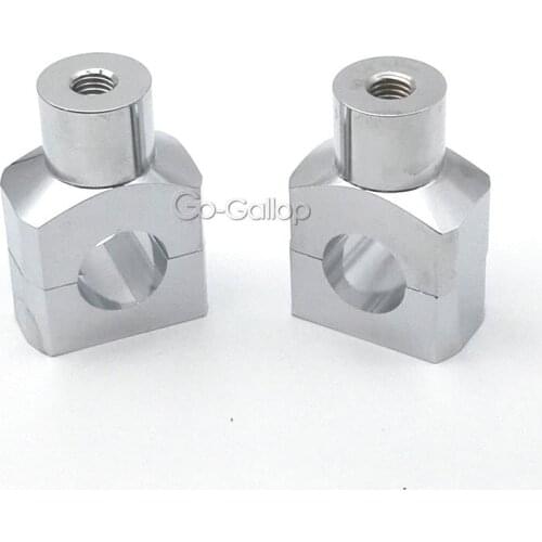 1" Shorty Chrome Handlebar Riser Clamp For Harley Dyna Sportster Electra Glide Ultra FLHTCU Road King Custom Touring XL 1200 883