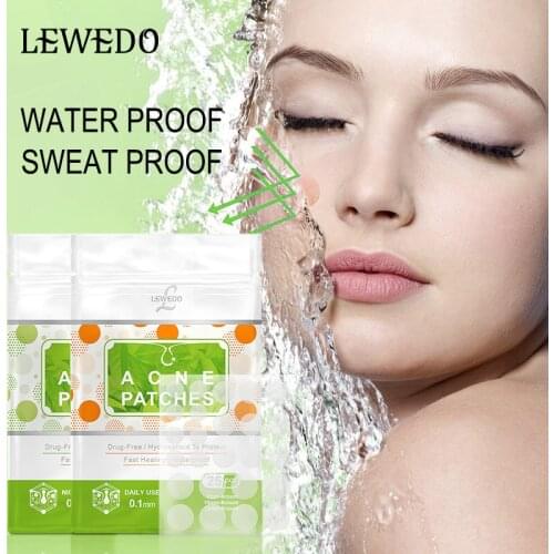 LEWEDO Pimple Patches Day And Night Facial Invisible Acne Stickers Absorbing Cover Acne Treatment 5PCS/Lot Acne Patches Unisex