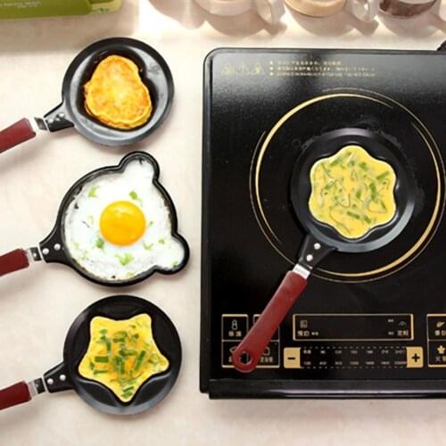 Mini Frying Pan Egg Tools Non-stick Cute Shaped Egg Mold Pans Mini Breakfast Egg Baking Pans Kitchen Accessories Cooking Tool