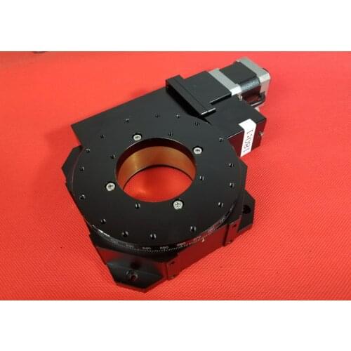 MMT Ultra-thin electric rotary table Hollow rotary table 42 step rotary table R-axis turntable table surface 120mm 90% NEW