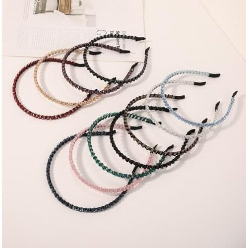 New Fashion Elegant Diamond Headband Shiny Luxury Fine Edge Crystal Headband Accessories Ladies Headband Hair AccessoriesSY102