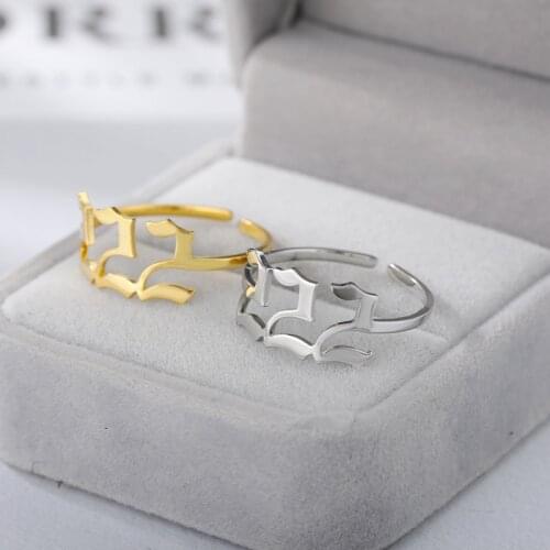 New Lucky 111 222 333 444 555 777 888 999 666 Rings Stainless Steel Angel Number Ring Adjustable Finger Rings Minimalist Jewelry