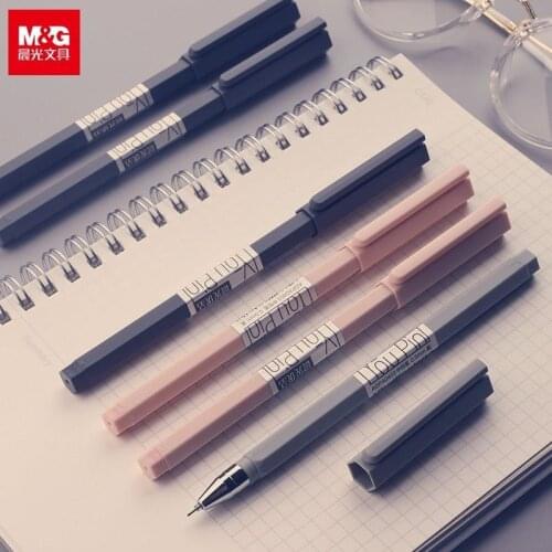 Excellent Product Gel Pen Simple Small Fresh Water Pen Signature Pen 0.5 Black Student Cute Pen 0.35mm Fine
