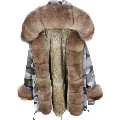 Winter Jacket Women Brand 2020 Long Parka Real Fox Fur Collar Hood Natural Rabbit Fur Liner Thick Warm Parkas Streetwear Luxury