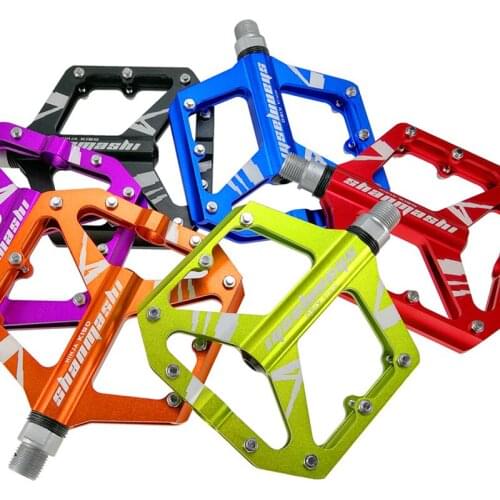 Non-Slip Mountain Bike Pedals,Ultra Strong Colorful Cr-Mo CNC Machined 9/16" Sealed Bearings for Road BMX MTB Fixie Bike