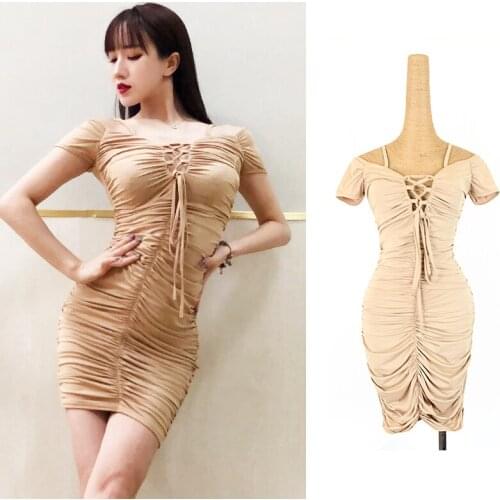 Latin Dance Dress Lady Cha Cha Rumba Samba Tango Dancing Wear Practice Clothing Adult Nude Sexy Package Hip Dresses DNV12692