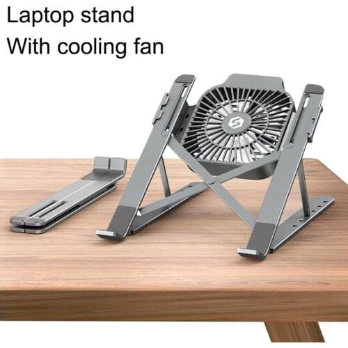 Foldable 17inch Laptop Cooler Double Fan 2100RPM Laptop Cooling Pad Notebook Stand for Laptop for Easy Carrying HP DELL Radiator