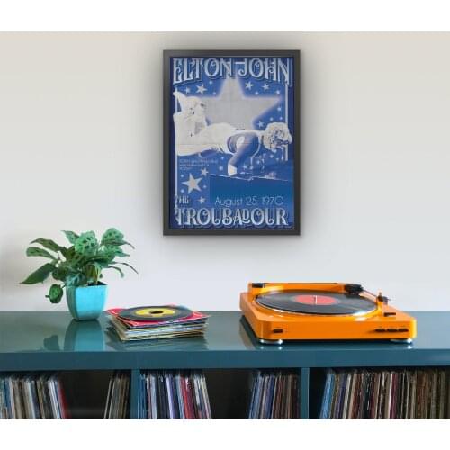 Elton John Concert Poster Concert Poster And Prints Classic Pose Canvas Painting On Wall Art Superstar Decor Picture For Living